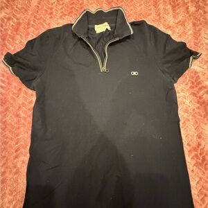 Salvatore Ferragamo Navy Polo Shirt